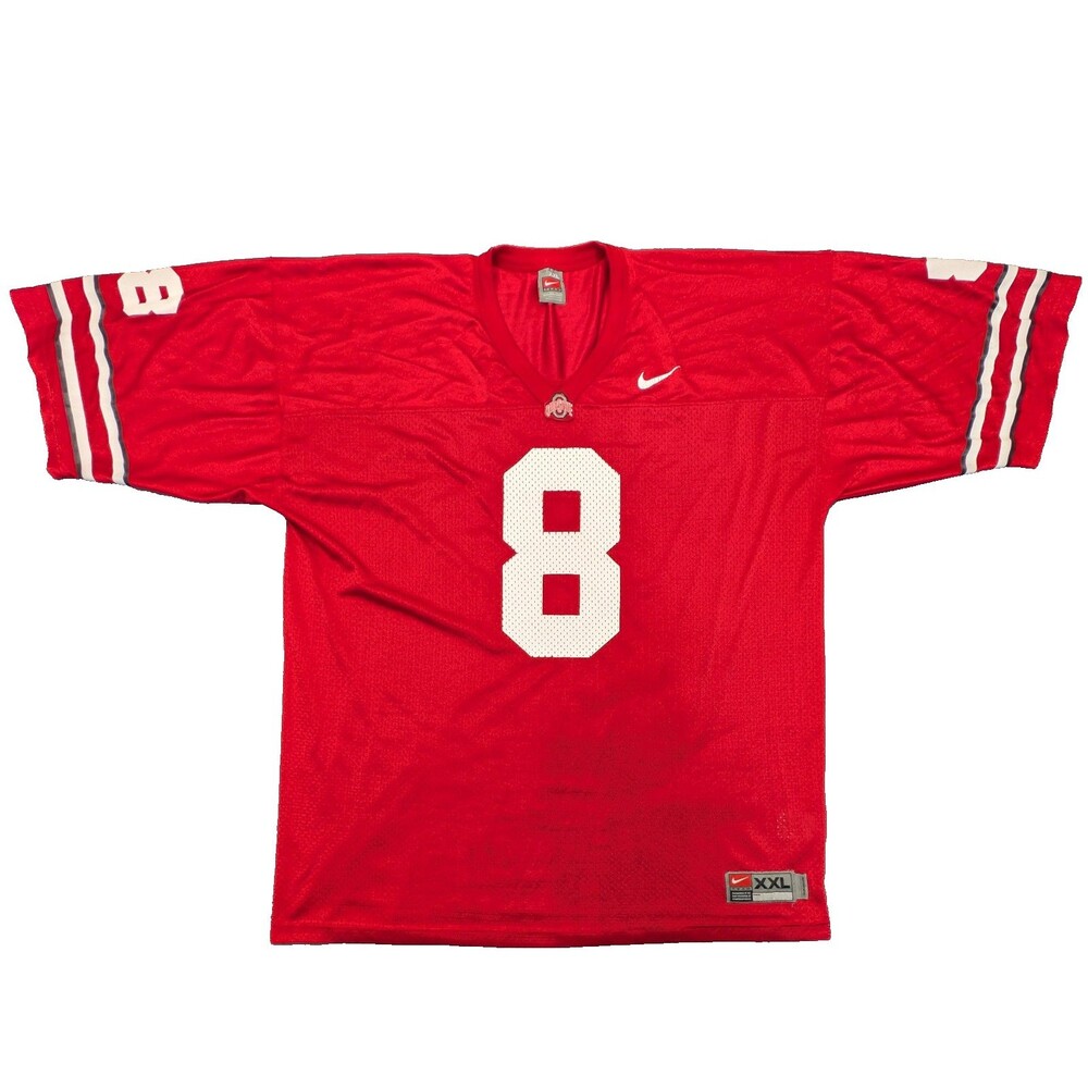 Nike Ohio State Buckeyes Football Jersey Men's XXL Red Mesh Number 8 Authentic